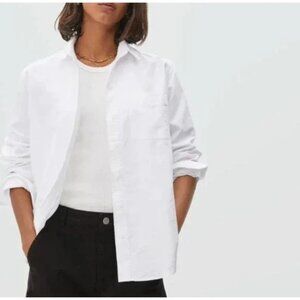 Everlane White The Relaxed Oxford Shirt Button Down Women’s Sz 10 Organic Cotton